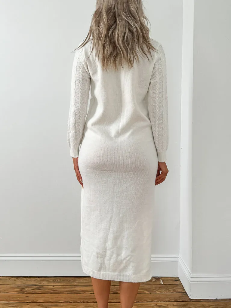 Jordan Maxi Sweater Dress - Ivory