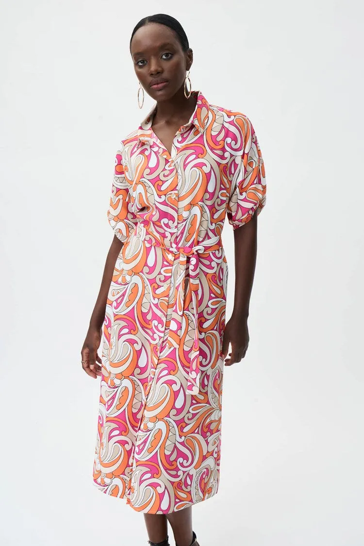 Joseph Ribkoff Woven Dolman Sleeve Dress 232114