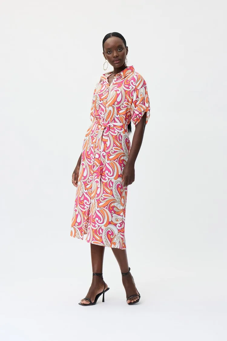 Joseph Ribkoff Woven Dolman Sleeve Dress 232114