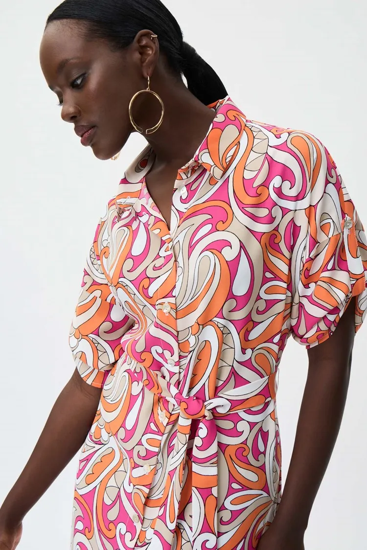 Joseph Ribkoff Woven Dolman Sleeve Dress 232114