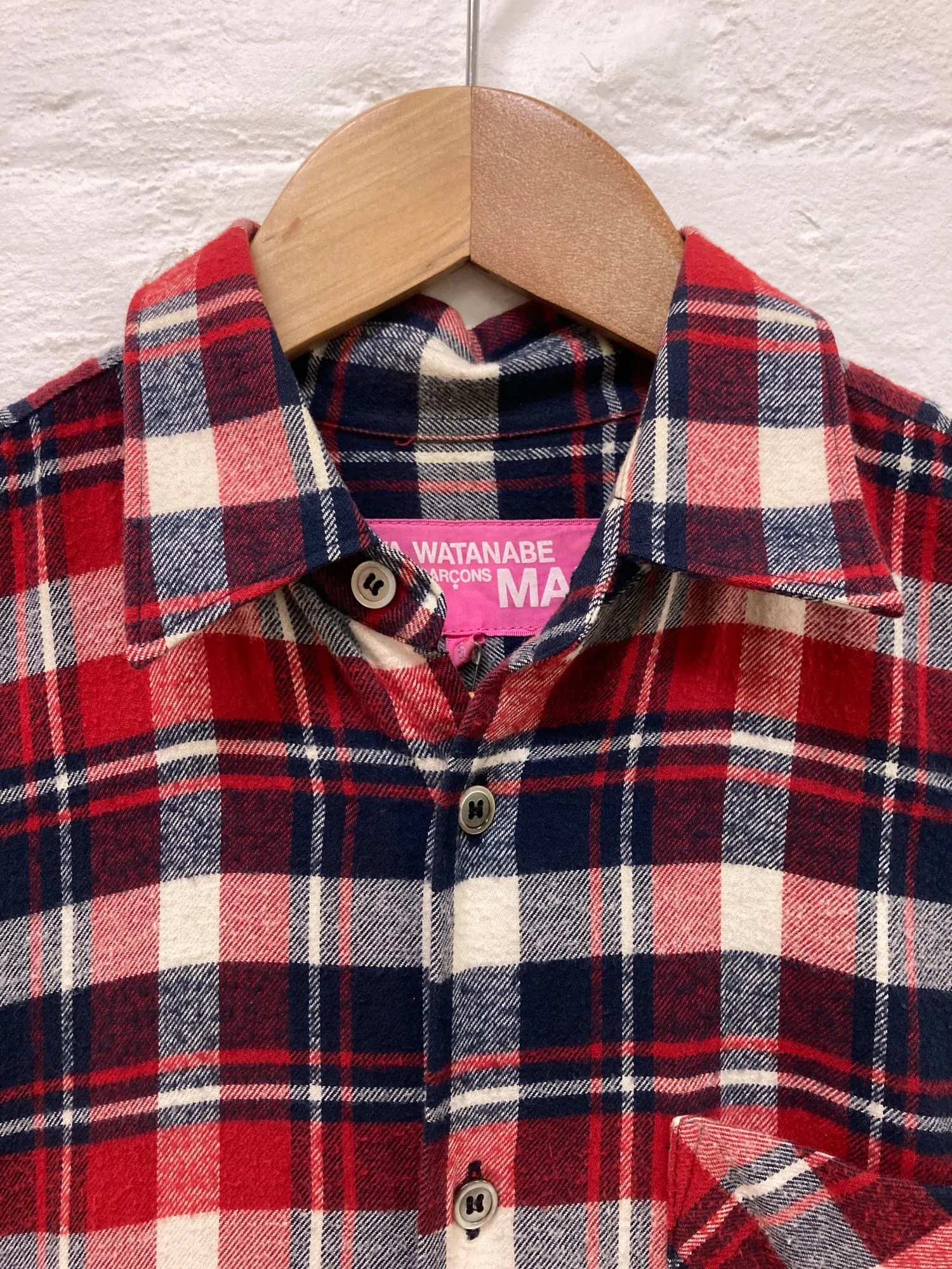 Junya Watanabe Man Pink 2003 red shirt and denim skirt dress - S