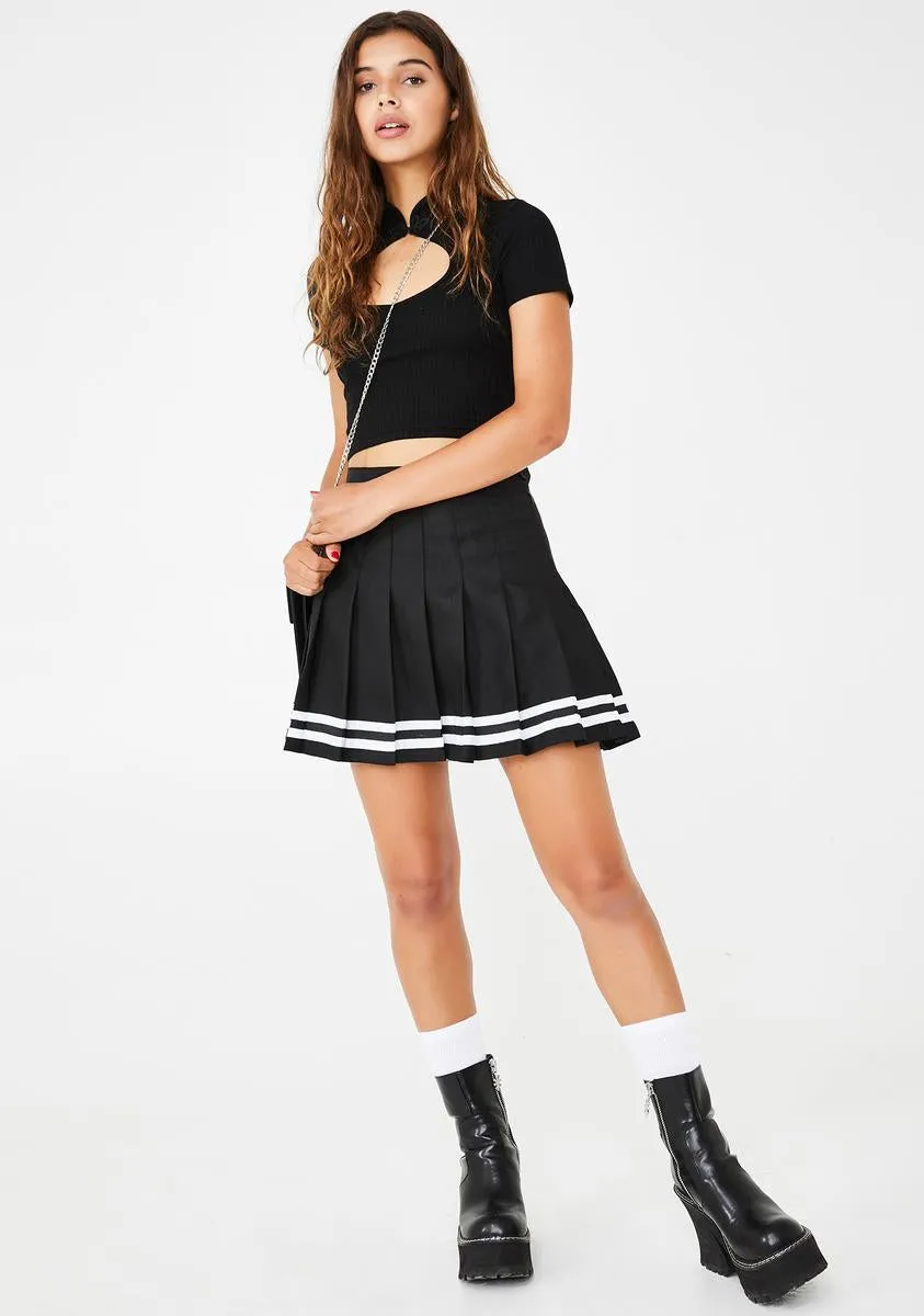 Just A Kiss Pleated Skirt