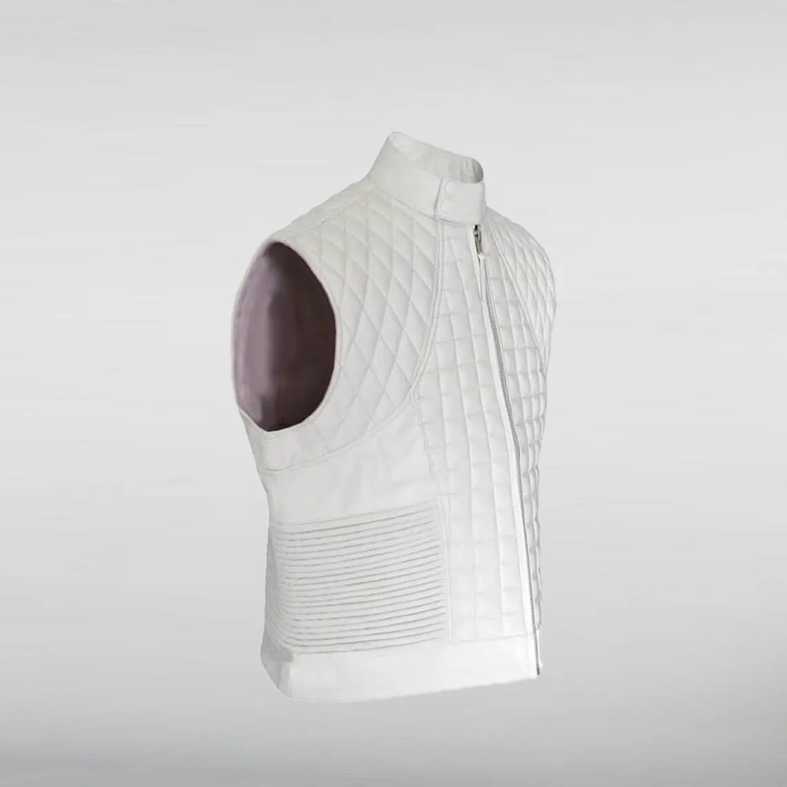 Justin Bieber White Quilted Vest