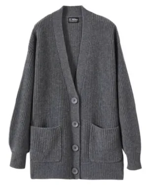 Kamira Cashmere Cardigan in Gravel