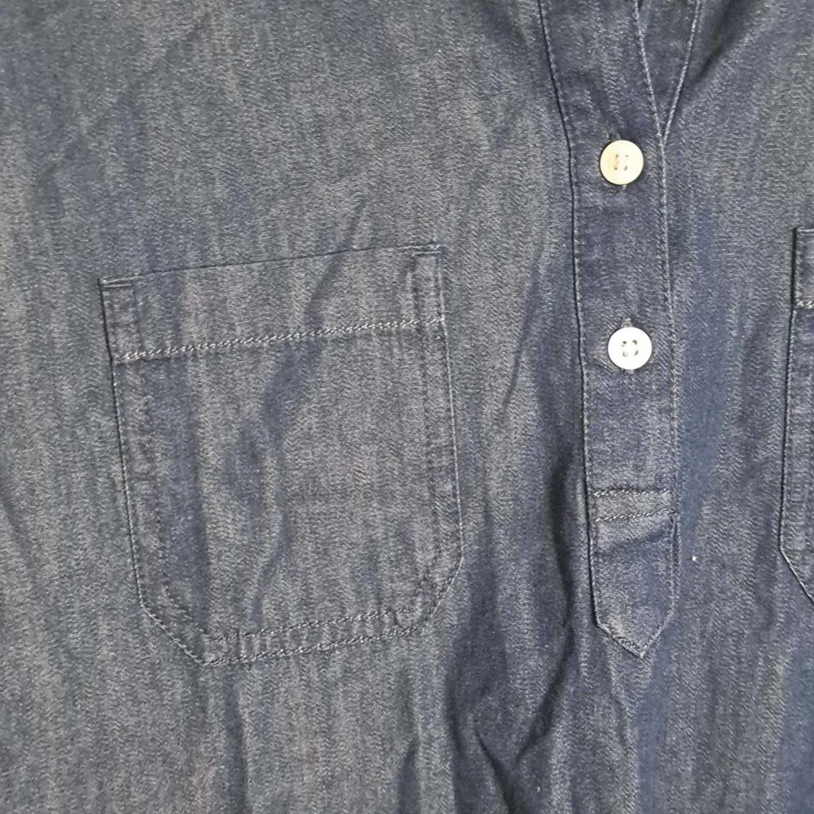 Karen Scott Chambray Shirt dress Medium Wash Petite