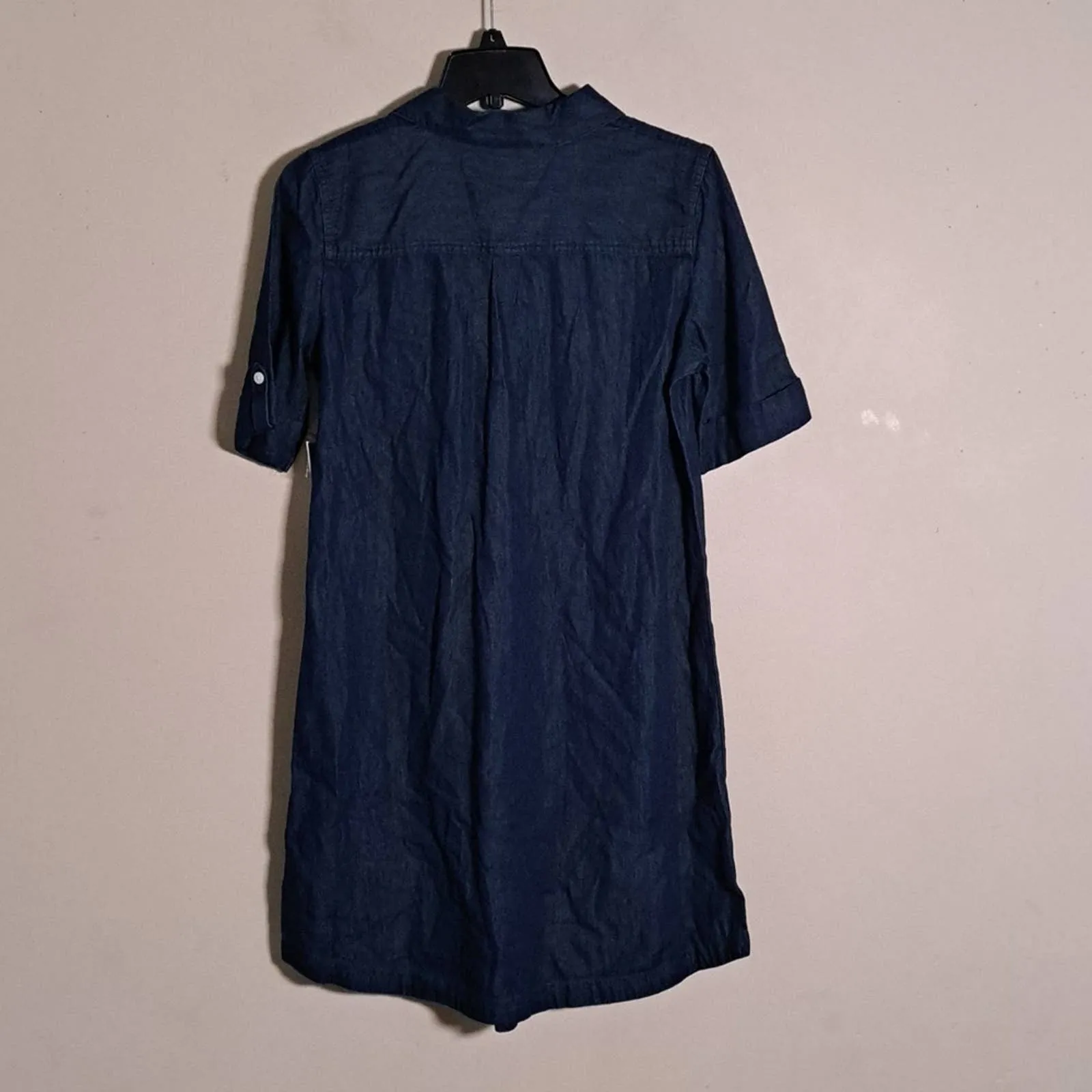 Karen Scott Chambray Shirt dress Medium Wash Petite