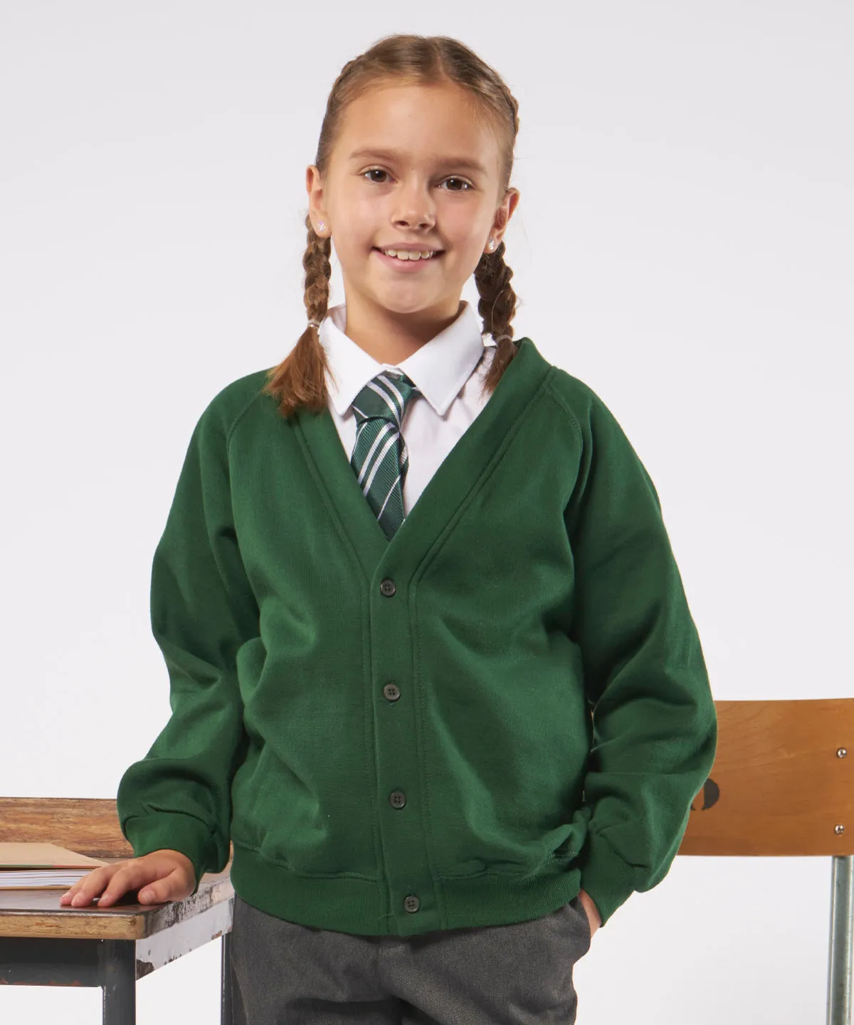 Kids Coloursure cardigan | Emerald
