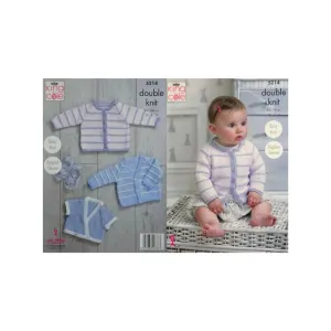 King Cole Baby Easy Knit Double Knitting Pattern 5214