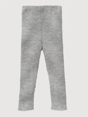 Knitted Leggings Light Gray | Disana
