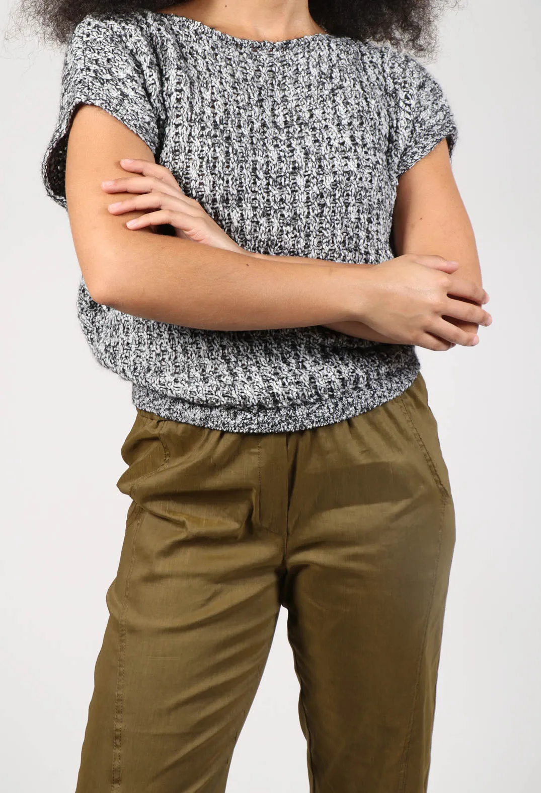 Knitted Sweater Vest in Grey
