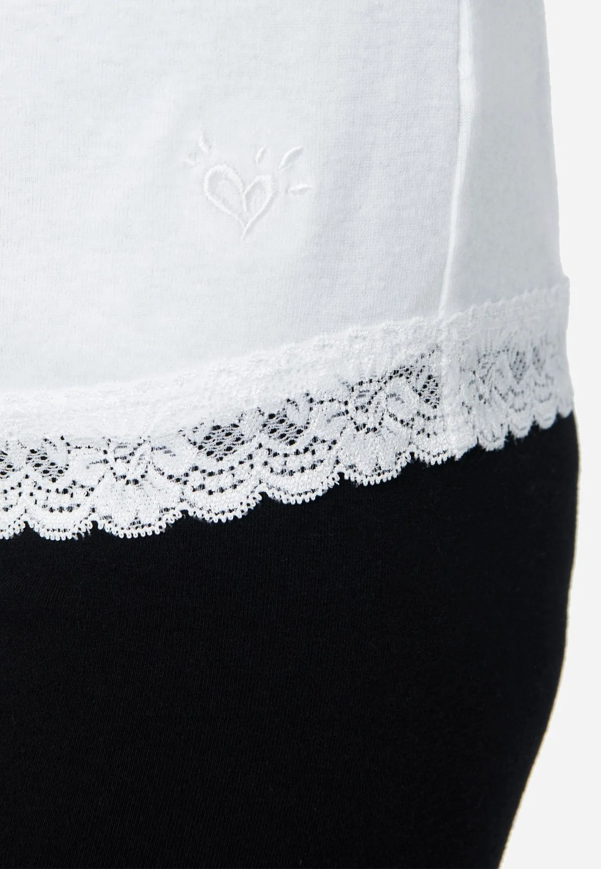 Lace-Trim Scoop Neck Top