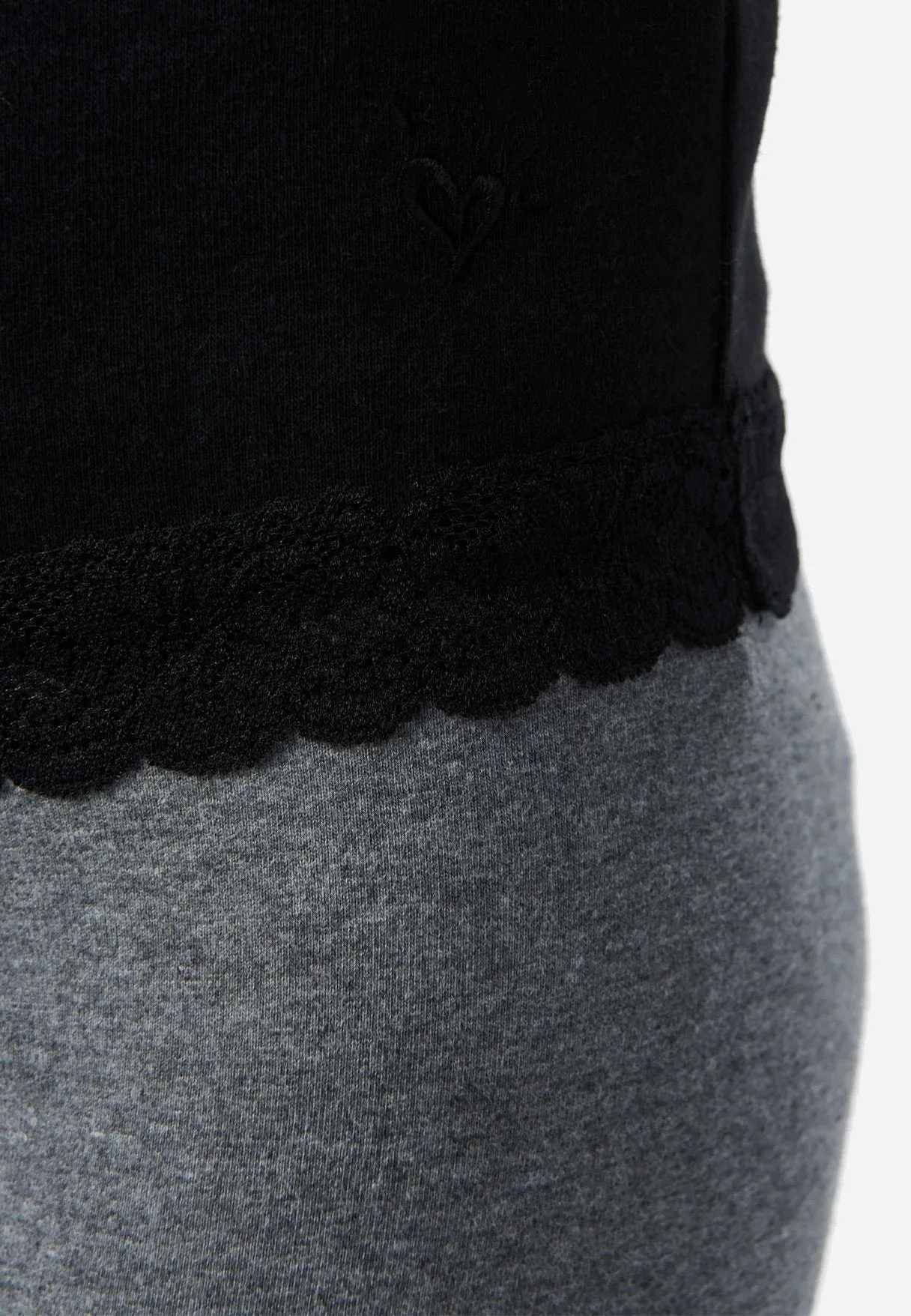 Lace-Trim Scoop Neck Top