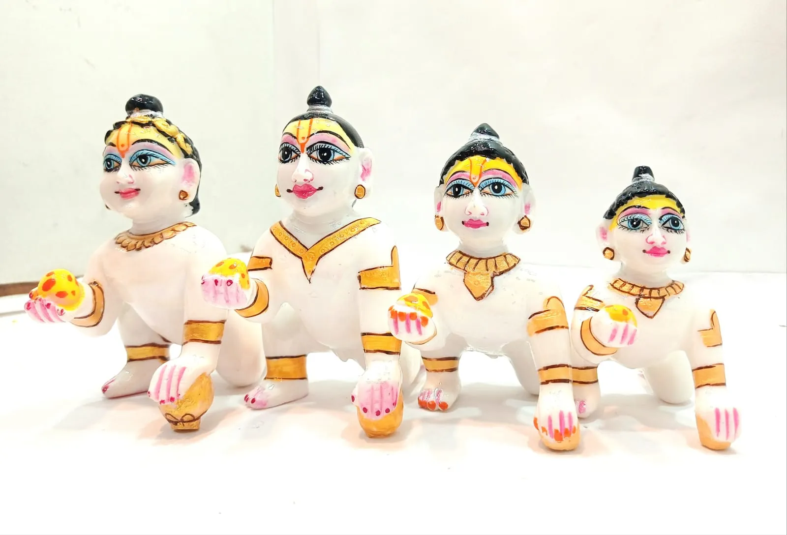Laddu gopal idol with makeup , fibre material , superb quality