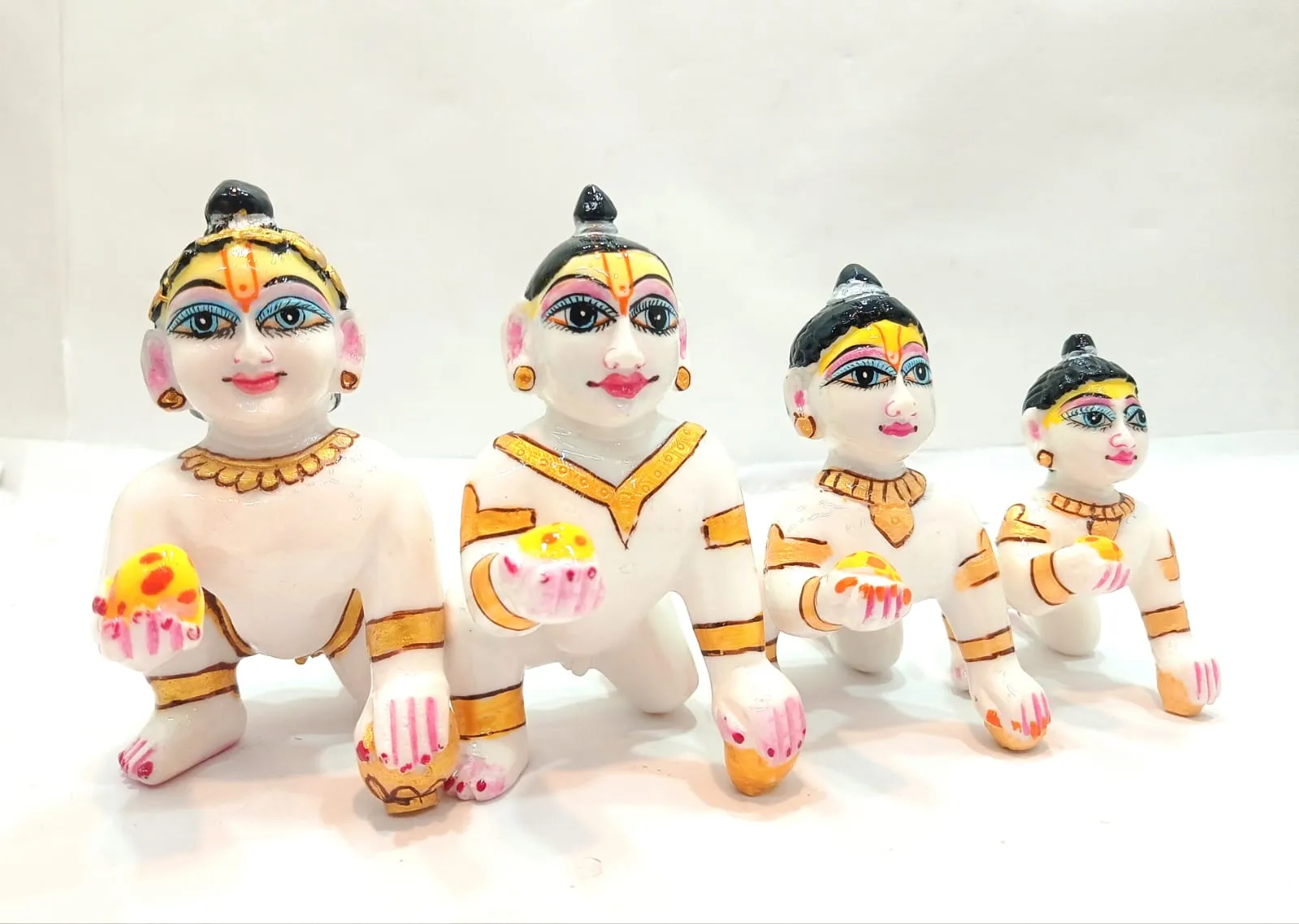 Laddu gopal idol with makeup , fibre material , superb quality