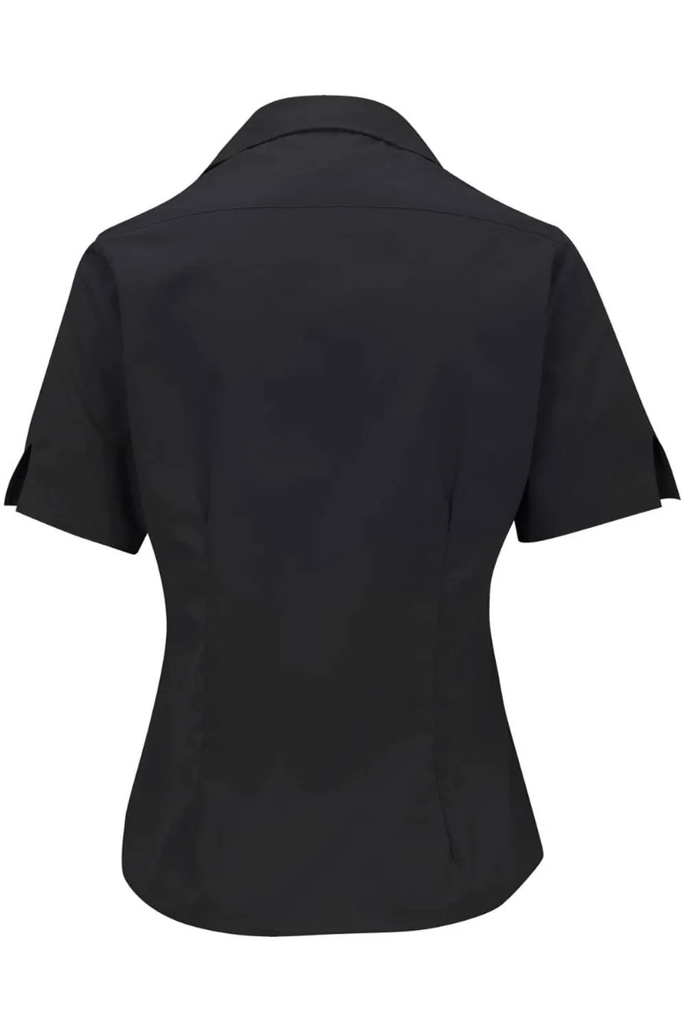 Ladies' Short Sleeve Poplin - Black
