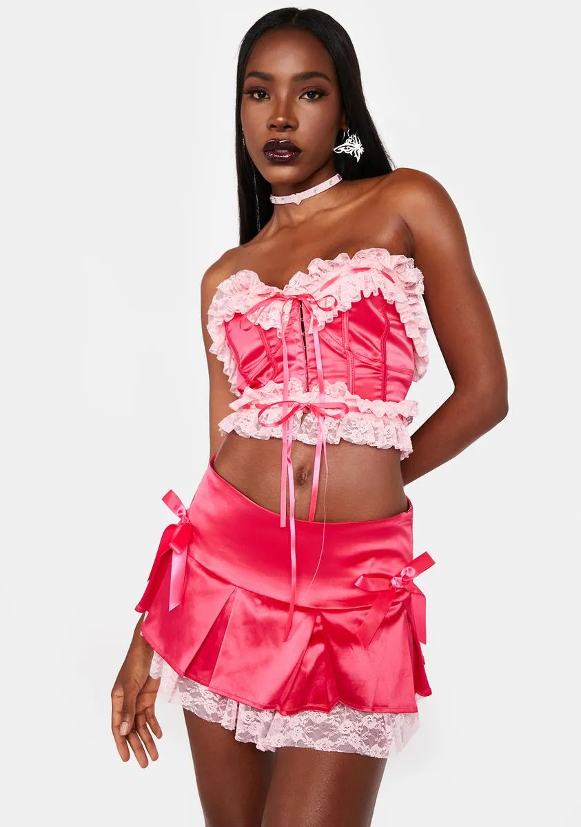 Lady Got Chemistry Satin Mini Skirt