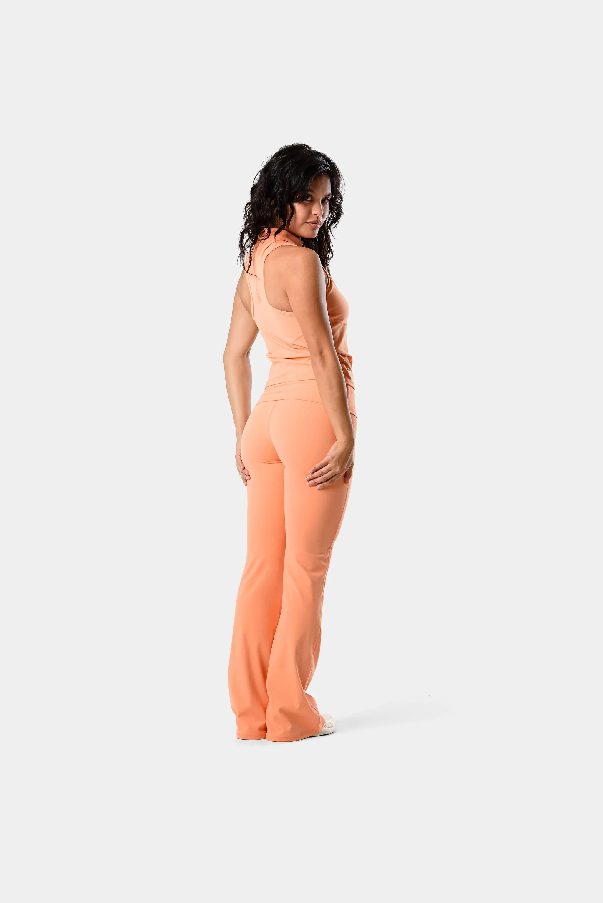 Lavada Fold Flared Leggings 31" - Orange