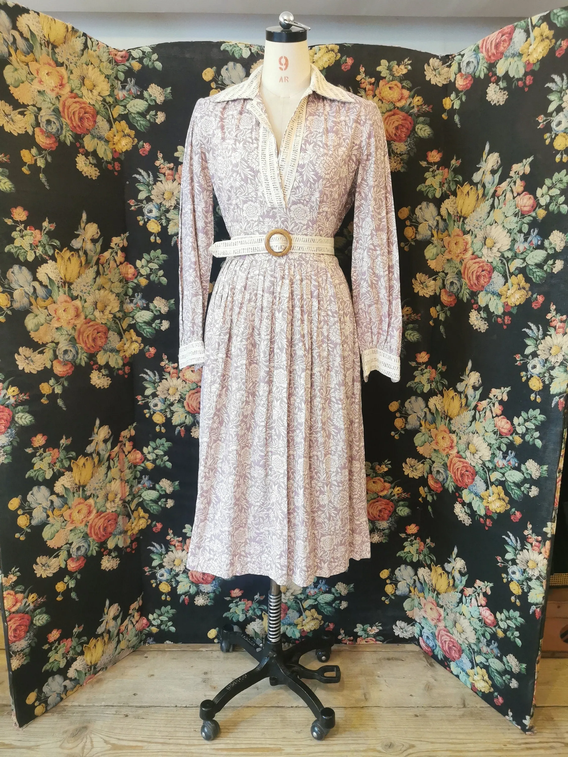 Lavender print dress