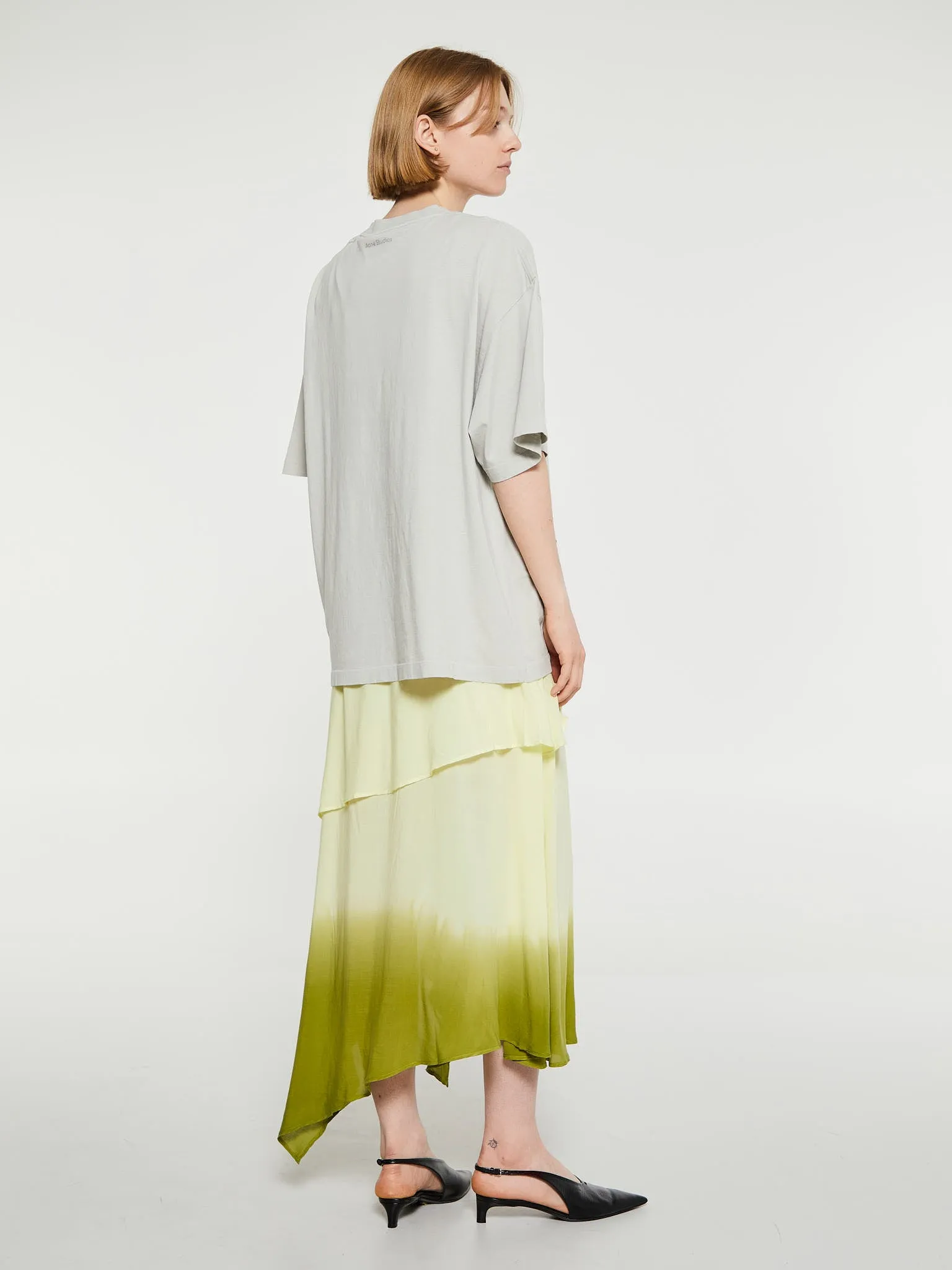 Layered T-Shirt Dress in Pastel Yellow