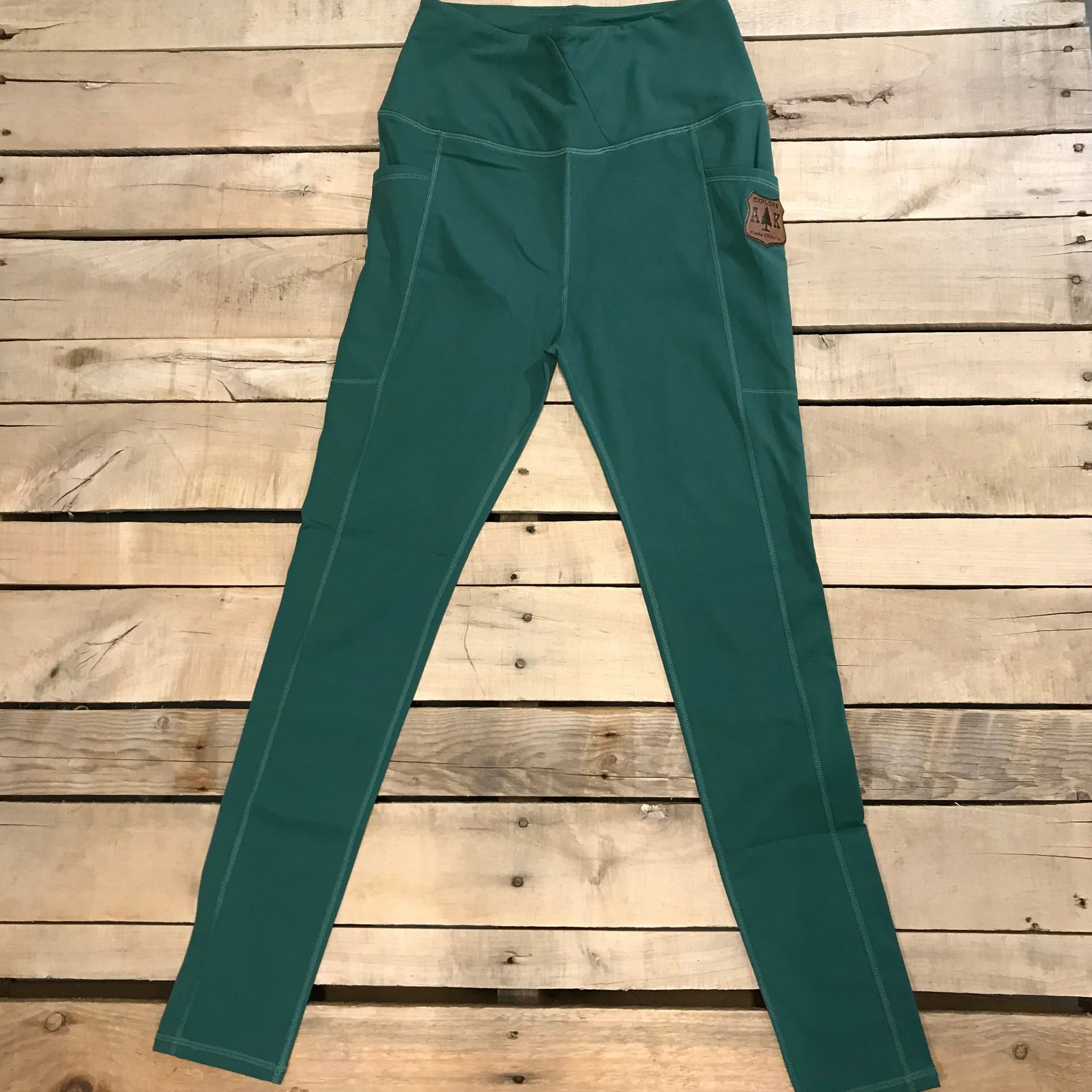 Leather Shield Patch Colored Leggings
