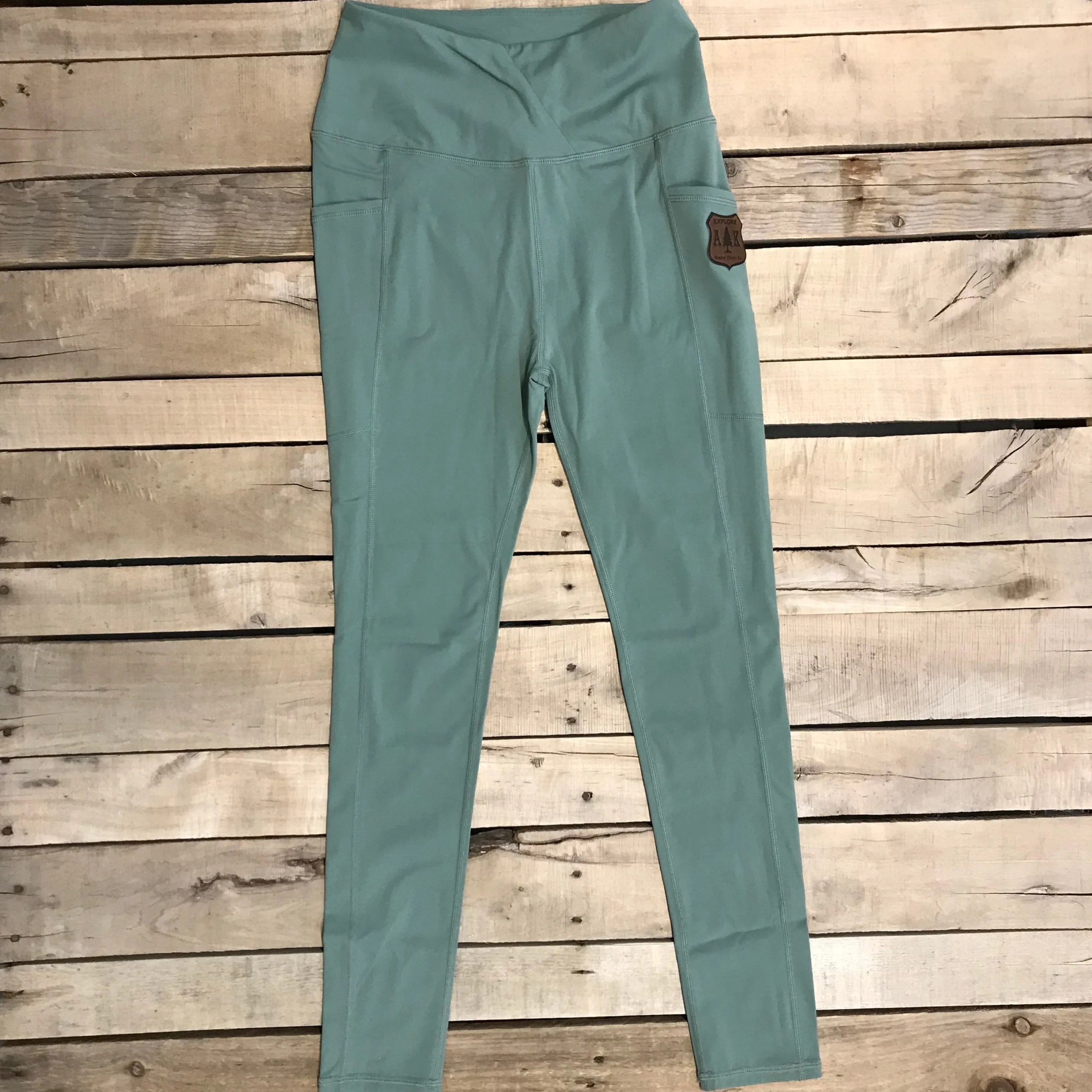 Leather Shield Patch Colored Leggings