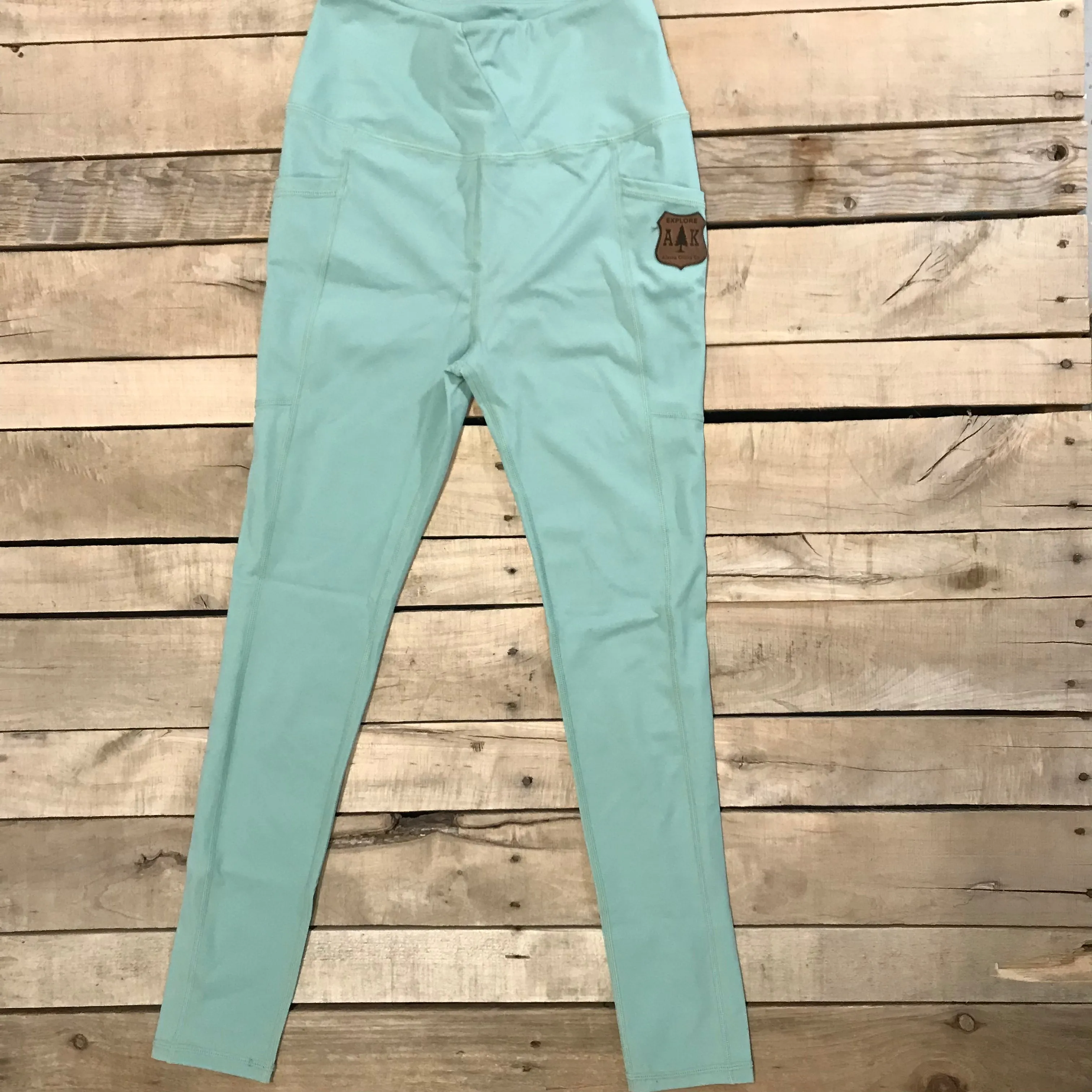 Leather Shield Patch Colored Leggings