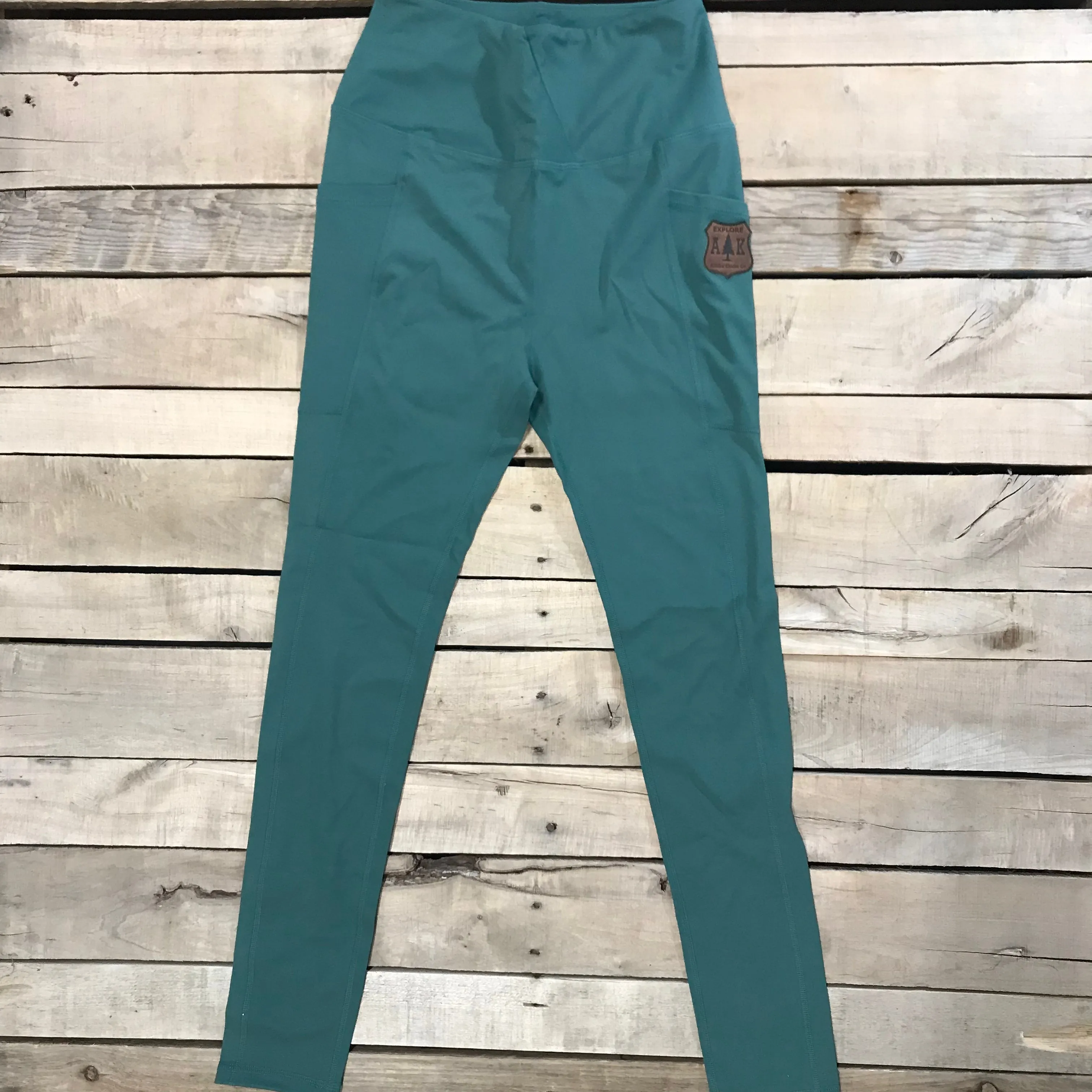 Leather Shield Patch Colored Leggings