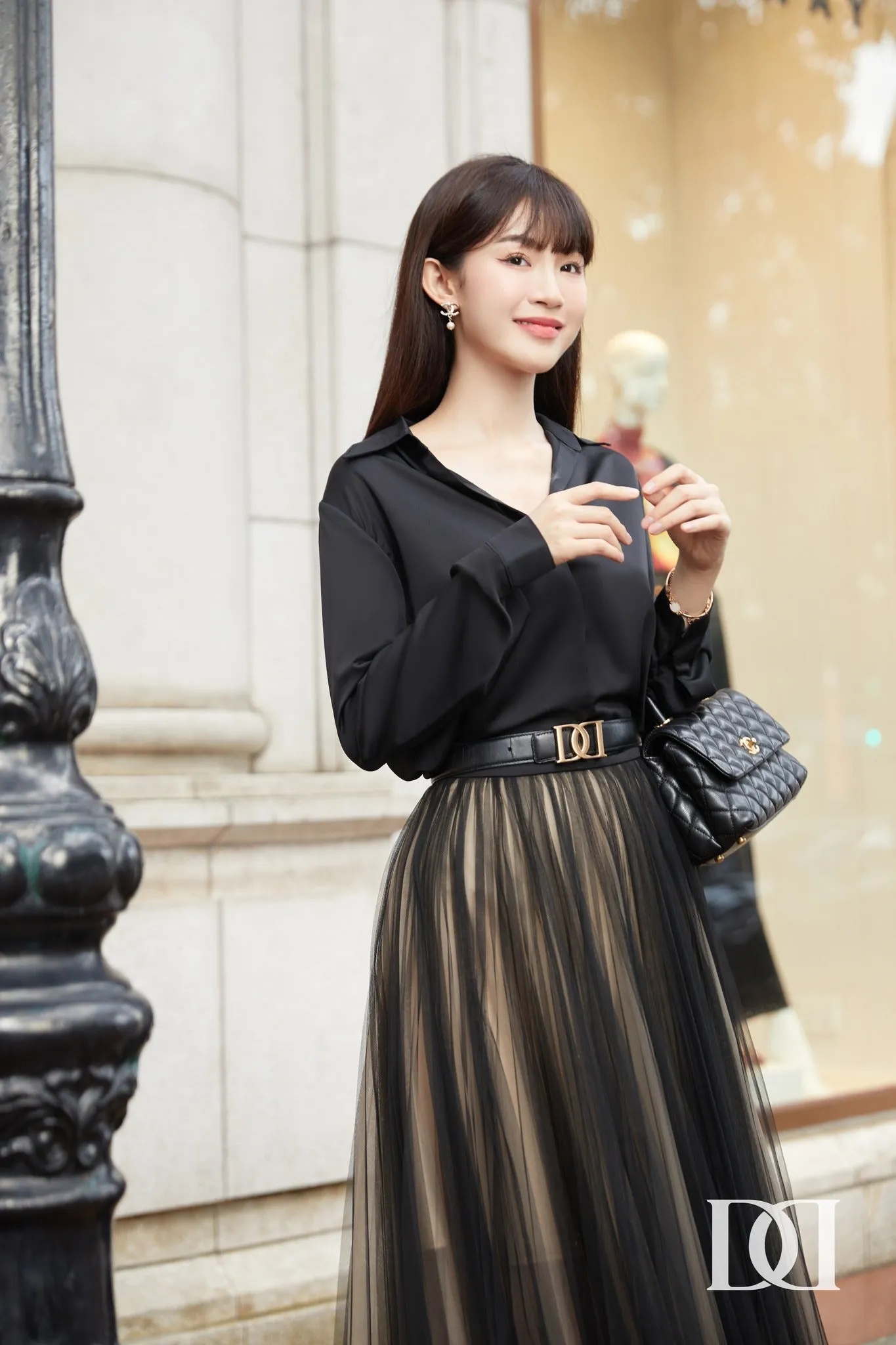 Lee Classic Long Sleeves Shirt & Rory Pleated Skirt & Belt