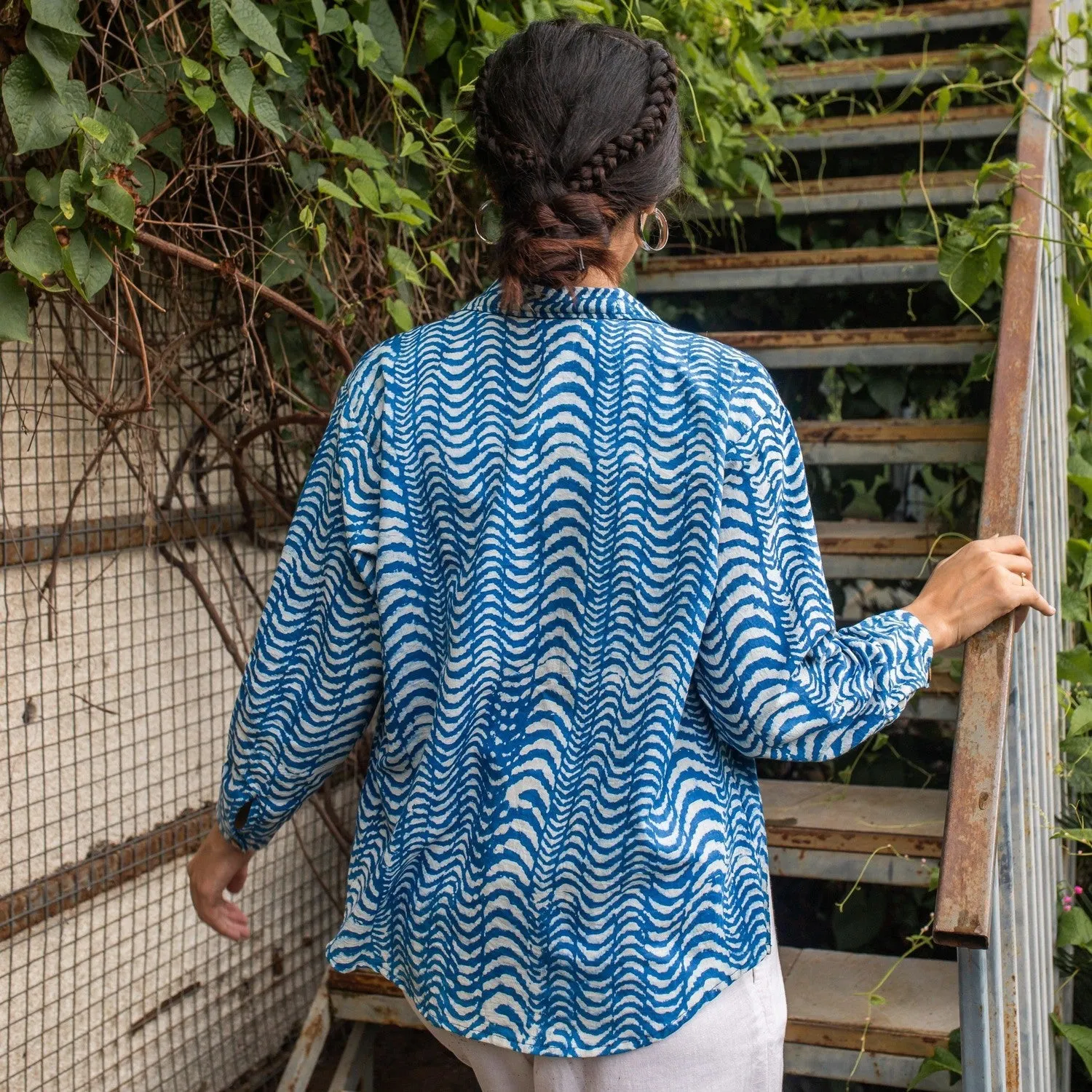 Leher Indigo Wave Shirt