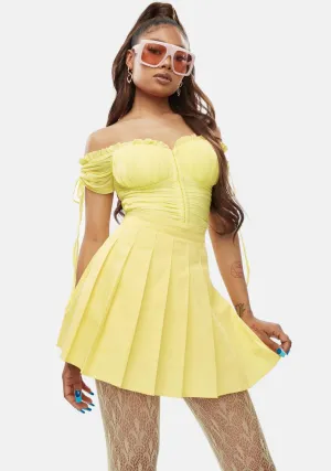 Lemon Just Like Candy Pleated Skirt