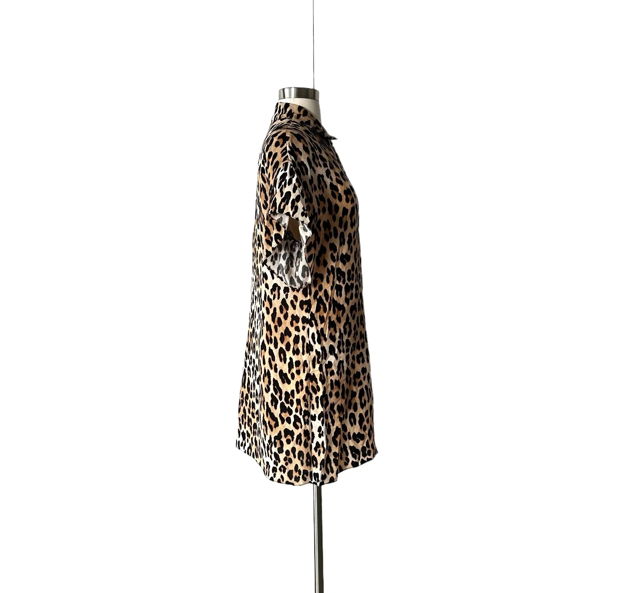 Leopard Shirt Dress - S