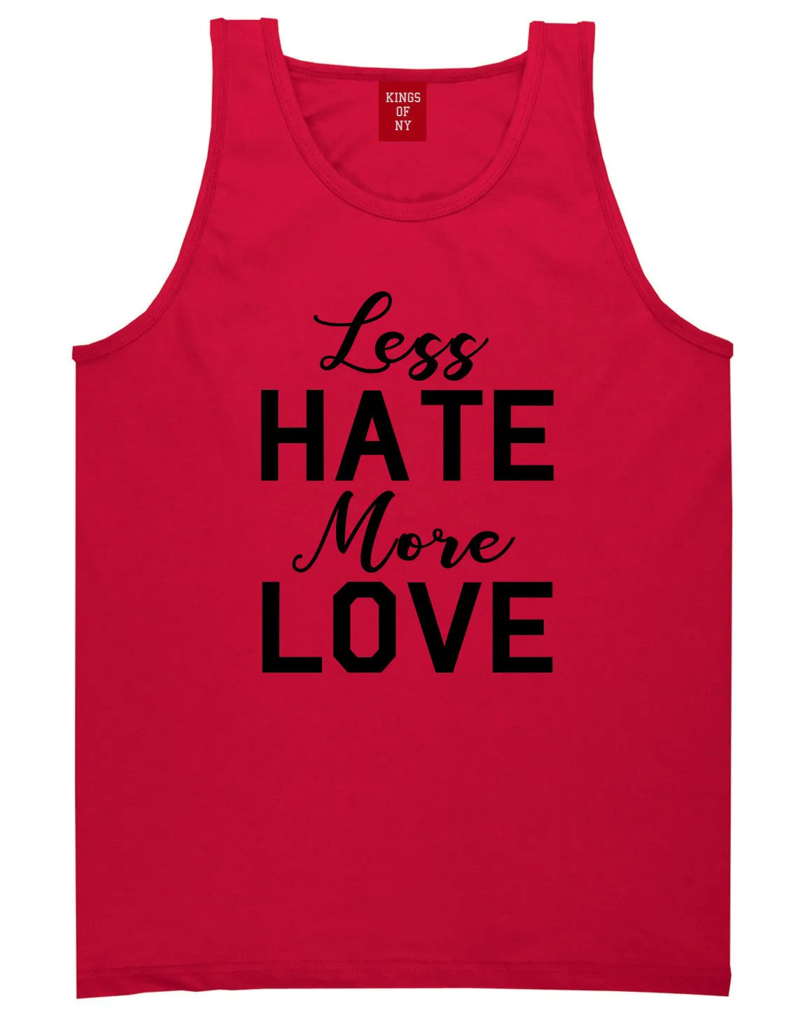 Less Hate More Love Mens Tank Top Shirt