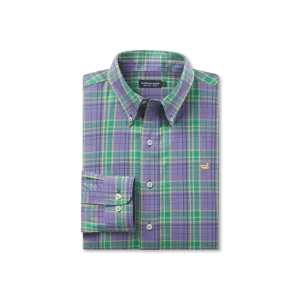 Lexington Windowpane Dress Shirt - Purple Green and Gold