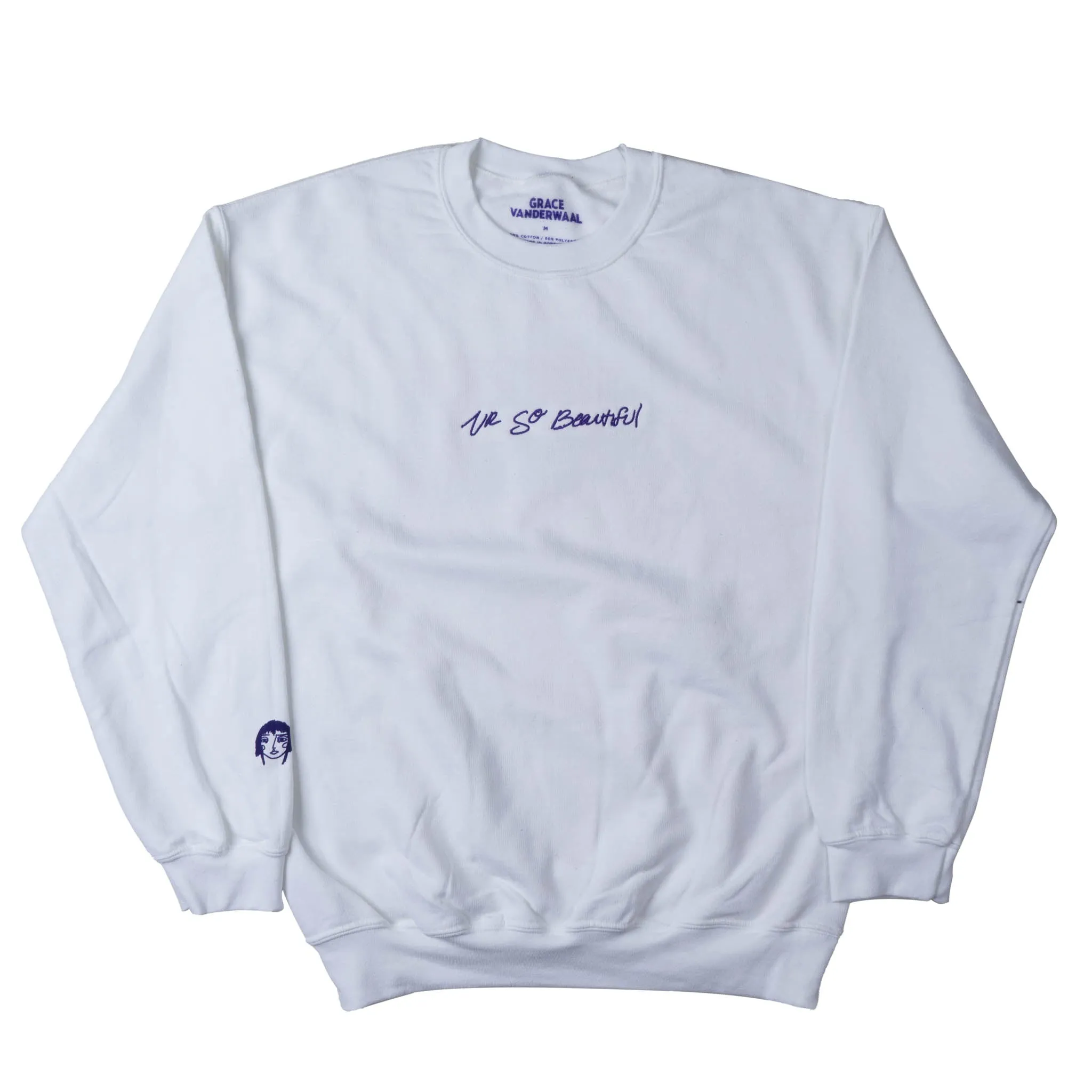 LICENSED GRACE VANDERWAAL USB CREWNECK WHITE - USB