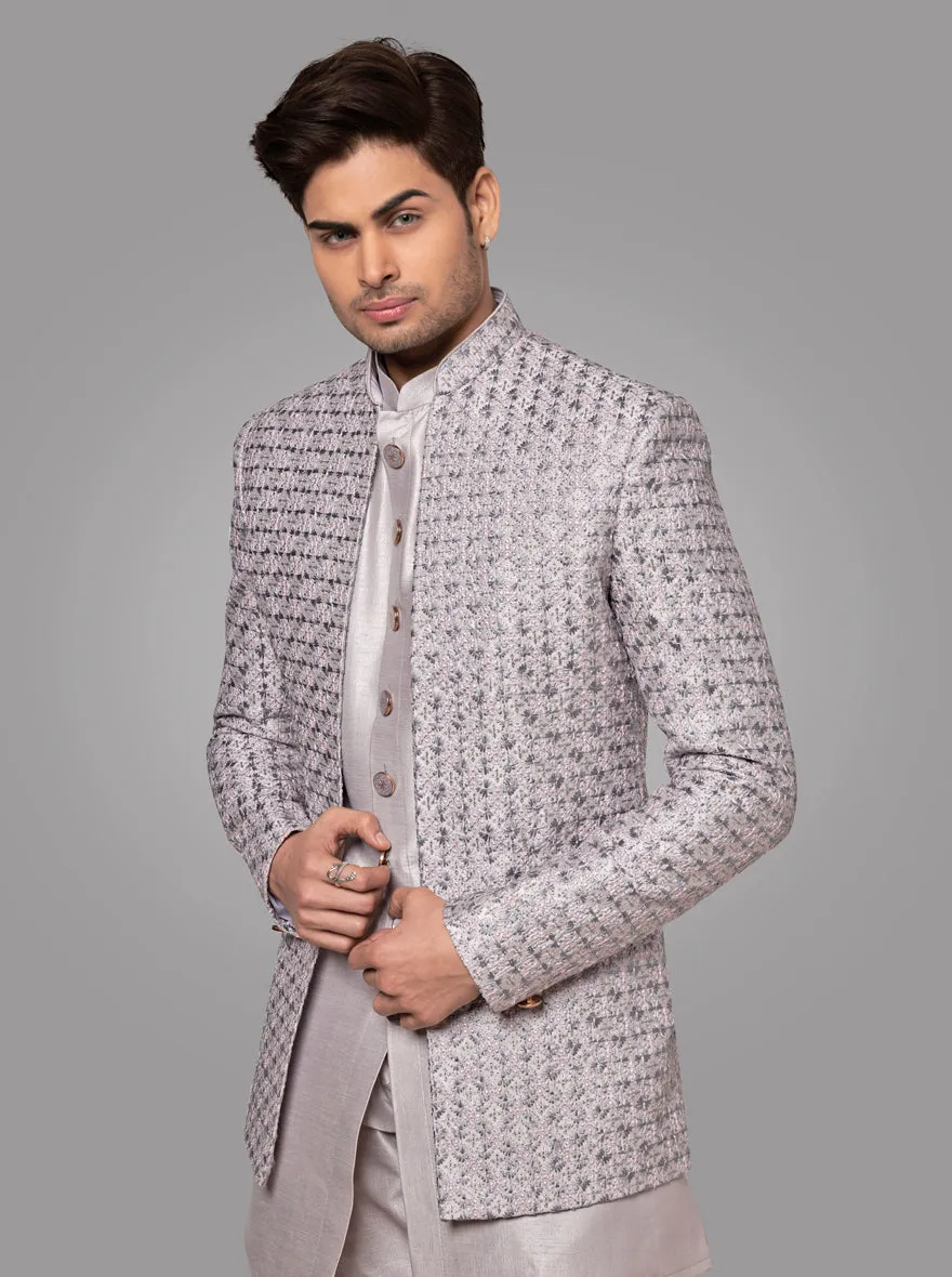 Light Grey Indowestern | TULA