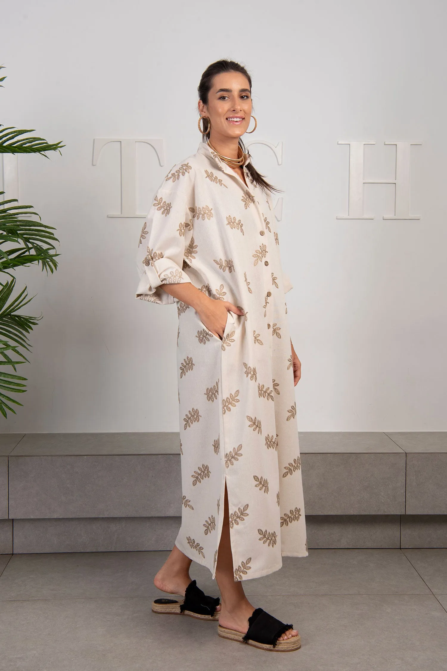 Linen Shirt Dress - Zola