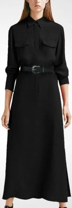 Long Black Shirt-Dress