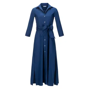 Long Shirt Dress - Navy