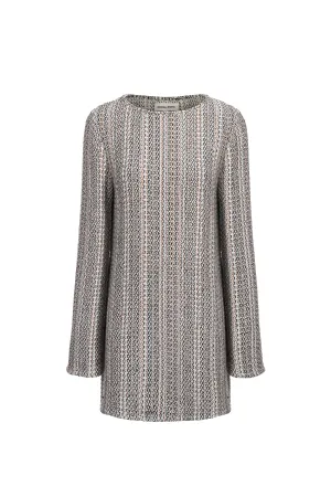 Long Sleeve Knit Round Neck Dress