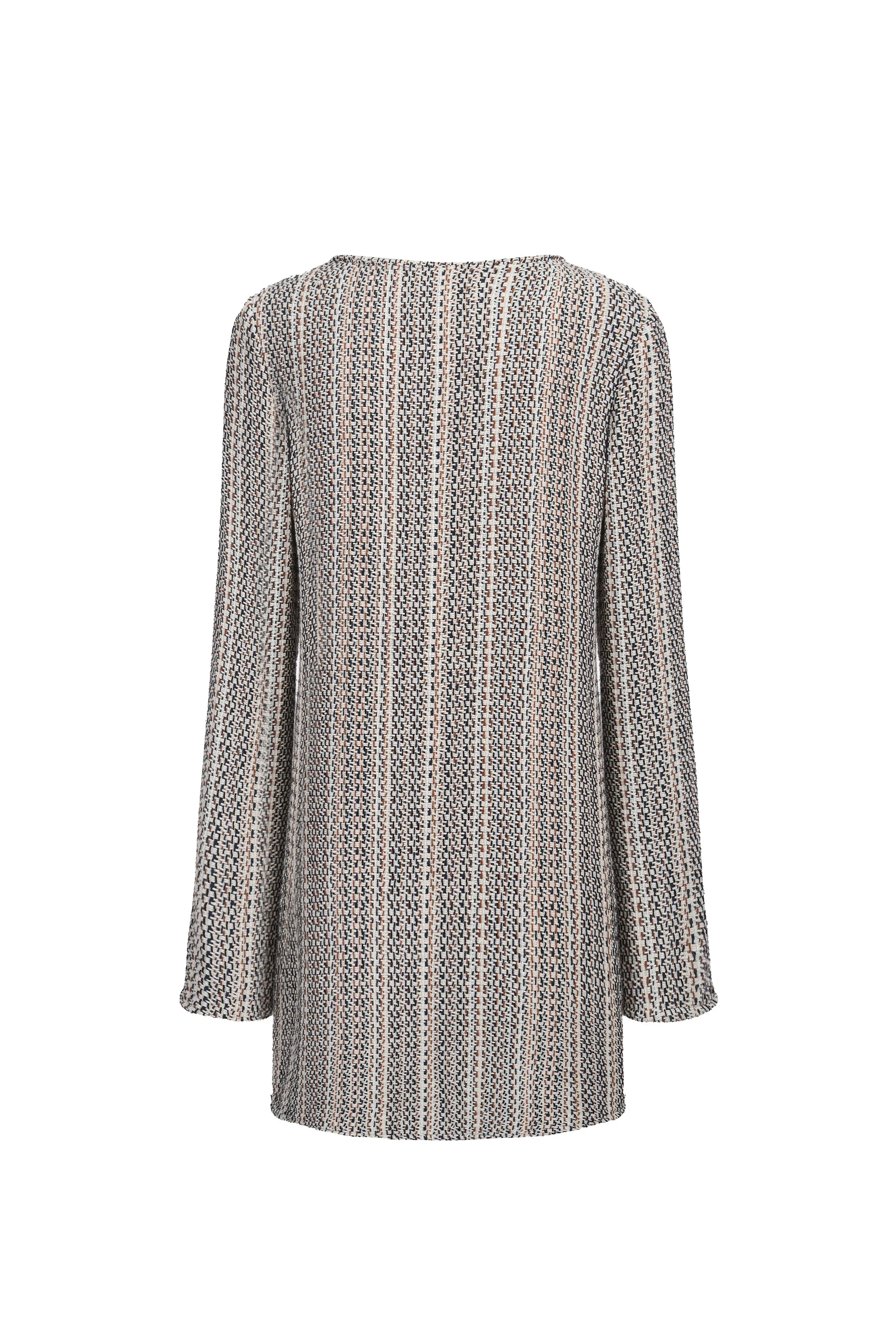 Long Sleeve Knit Round Neck Dress