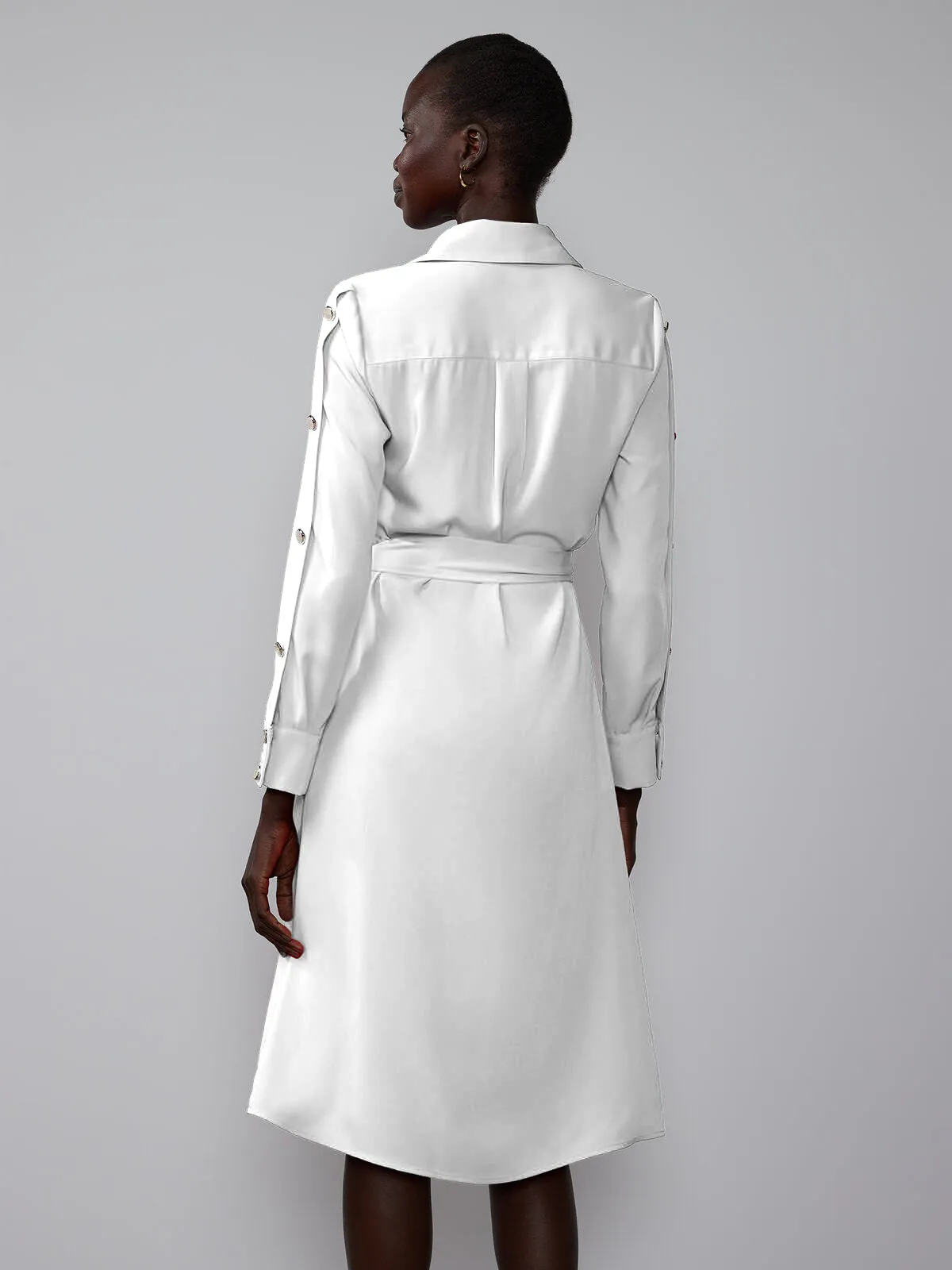 Long Sleeve Midi Shirt Dress