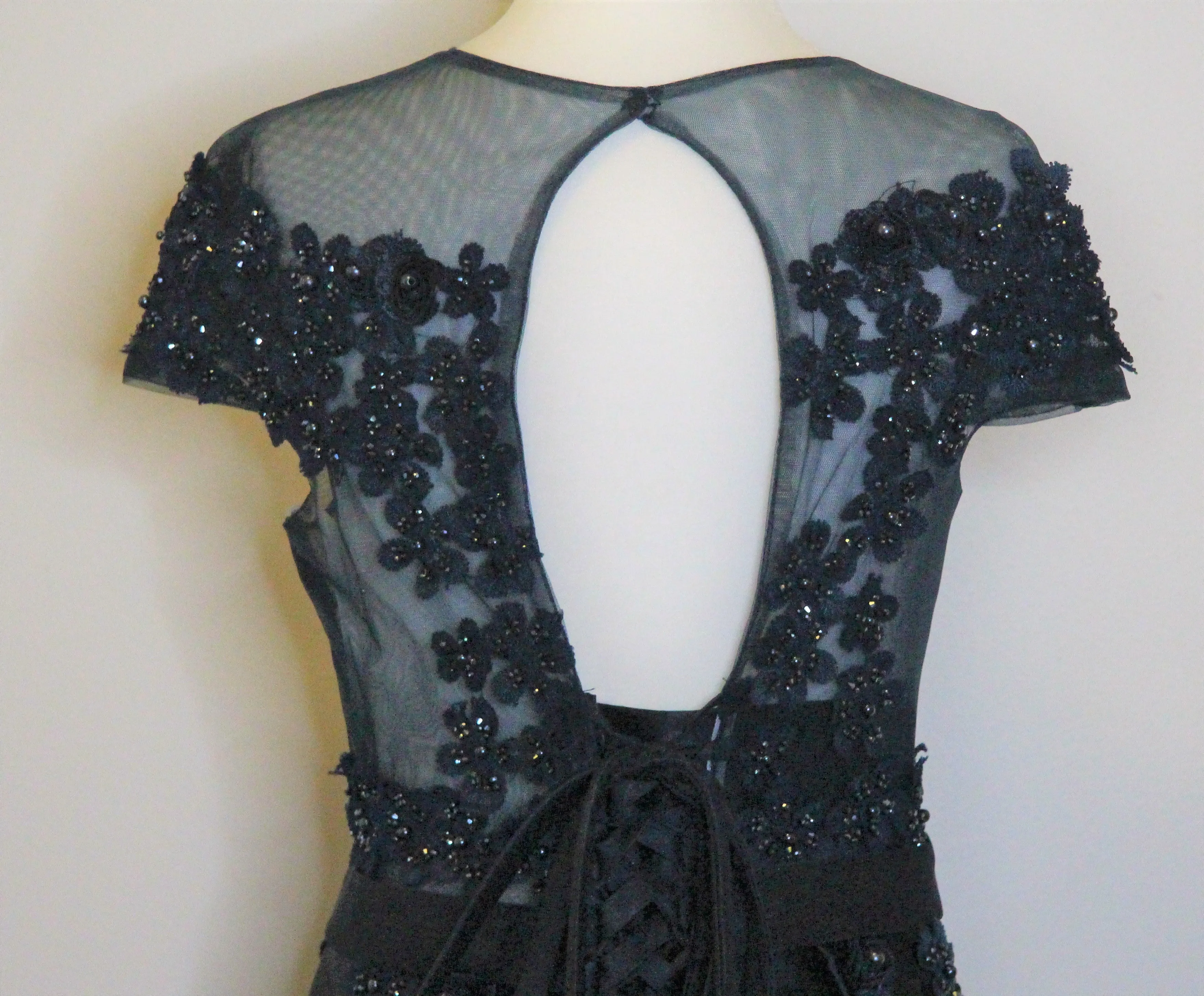 M002-Cap Sleeve Floral Brocade Top & Skirt Full Ball Gown