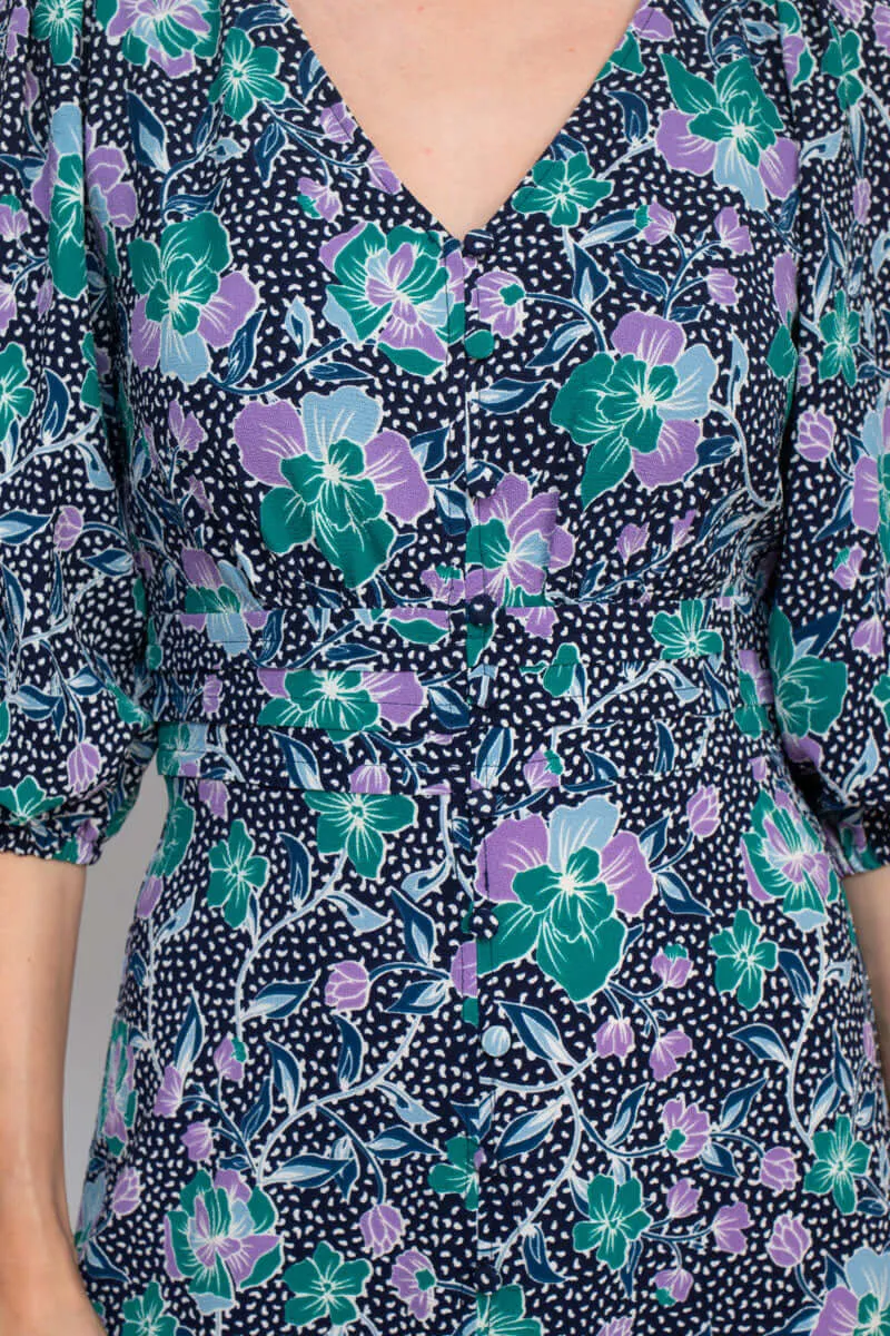 Maggy London fit & flare short sleeve dress
