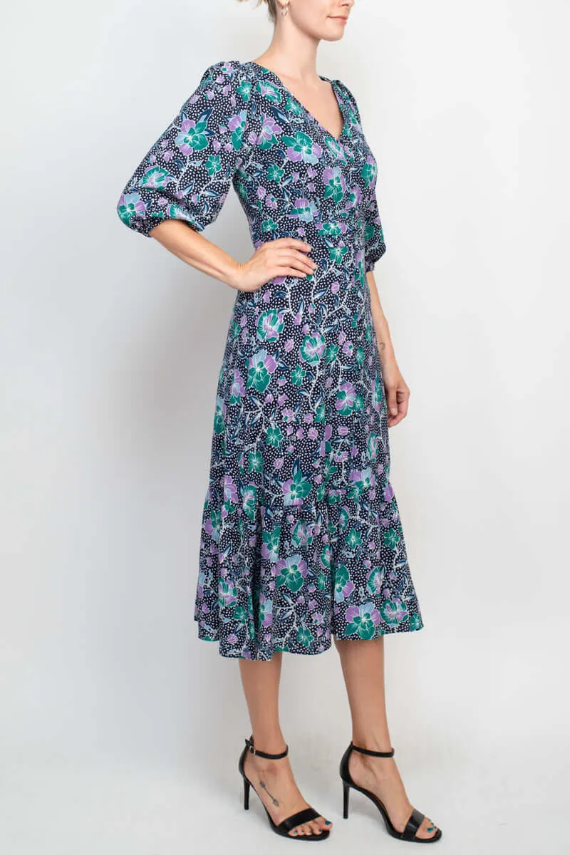 Maggy London fit & flare short sleeve dress