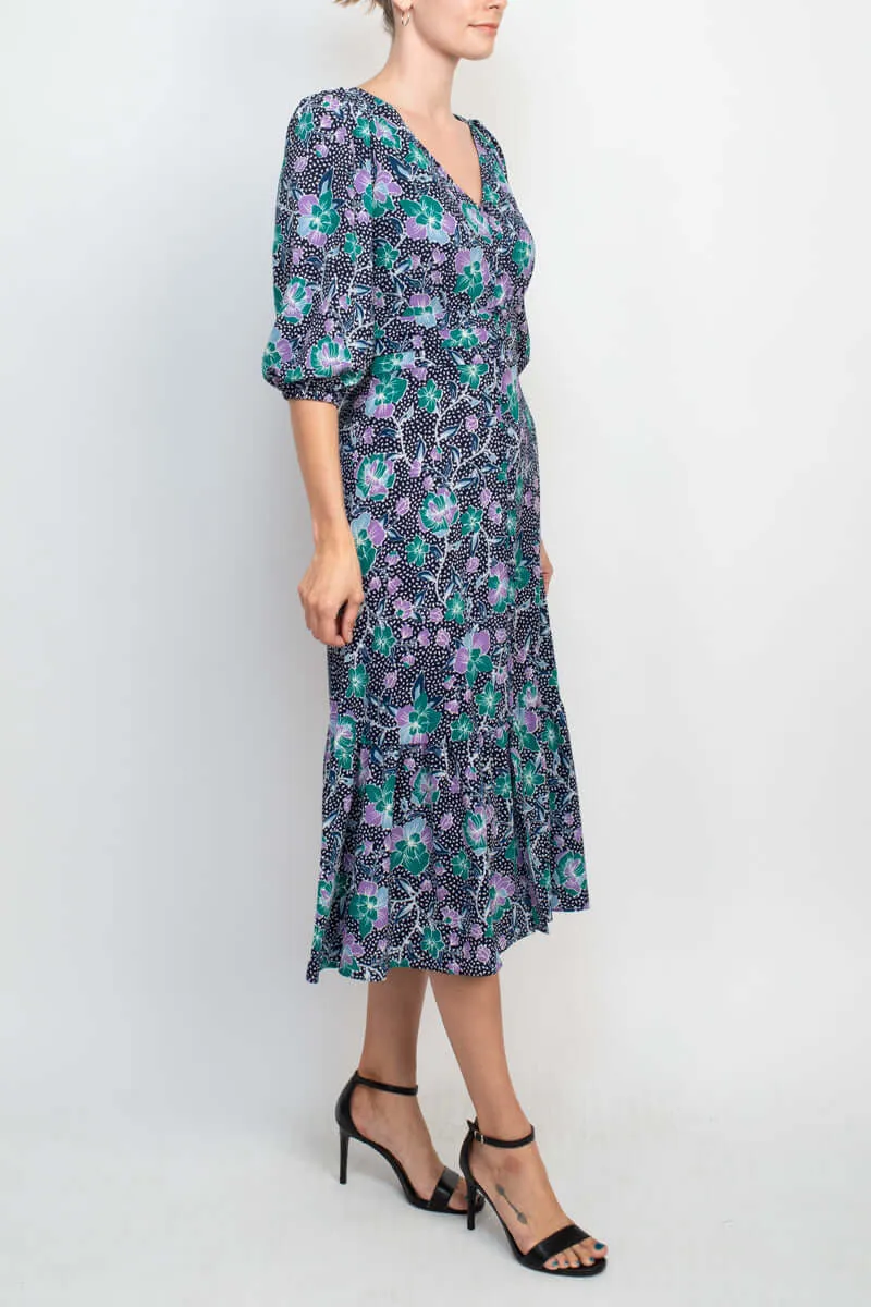 Maggy London fit & flare short sleeve dress
