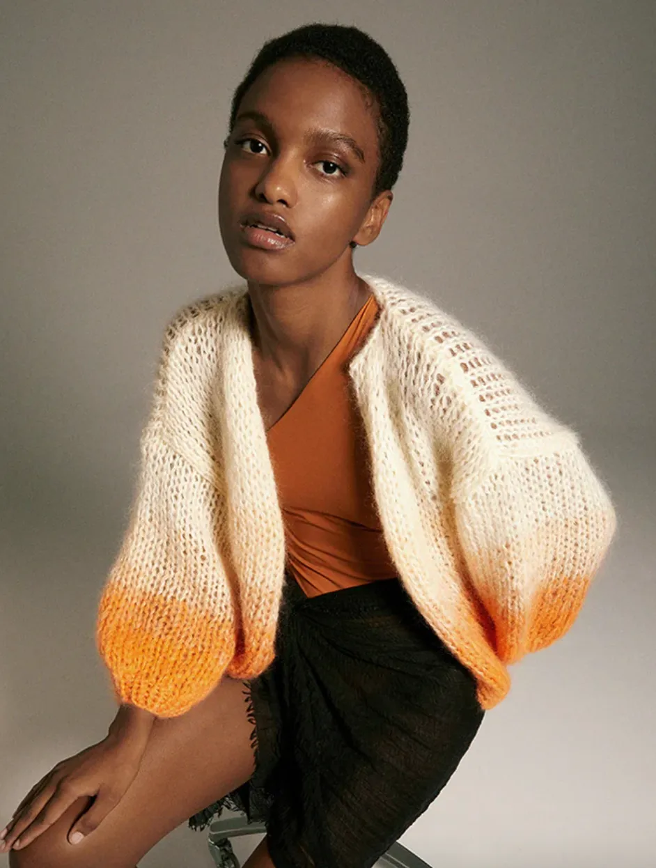 Maiami Mohair Bomber Cardigan Ombre