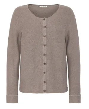 Manstead Monsoon Cardigan | Walnut   Fuschia