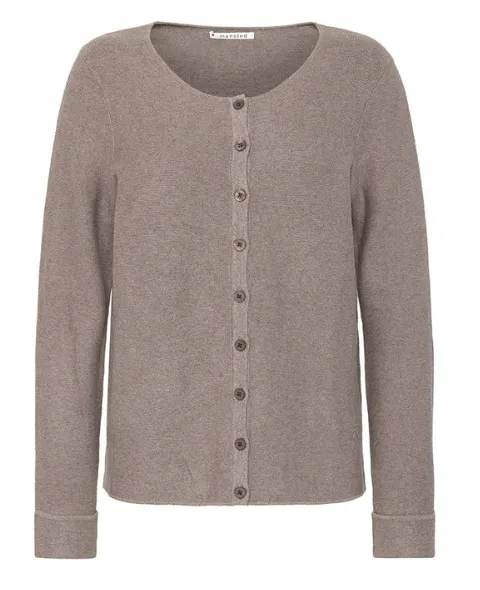 Manstead Monsoon Cardigan | Walnut   Fuschia
