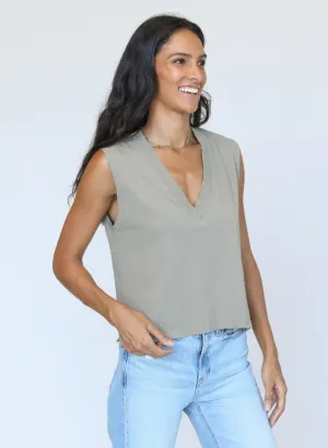 MARGOT-V Neck Sleeveless Tee