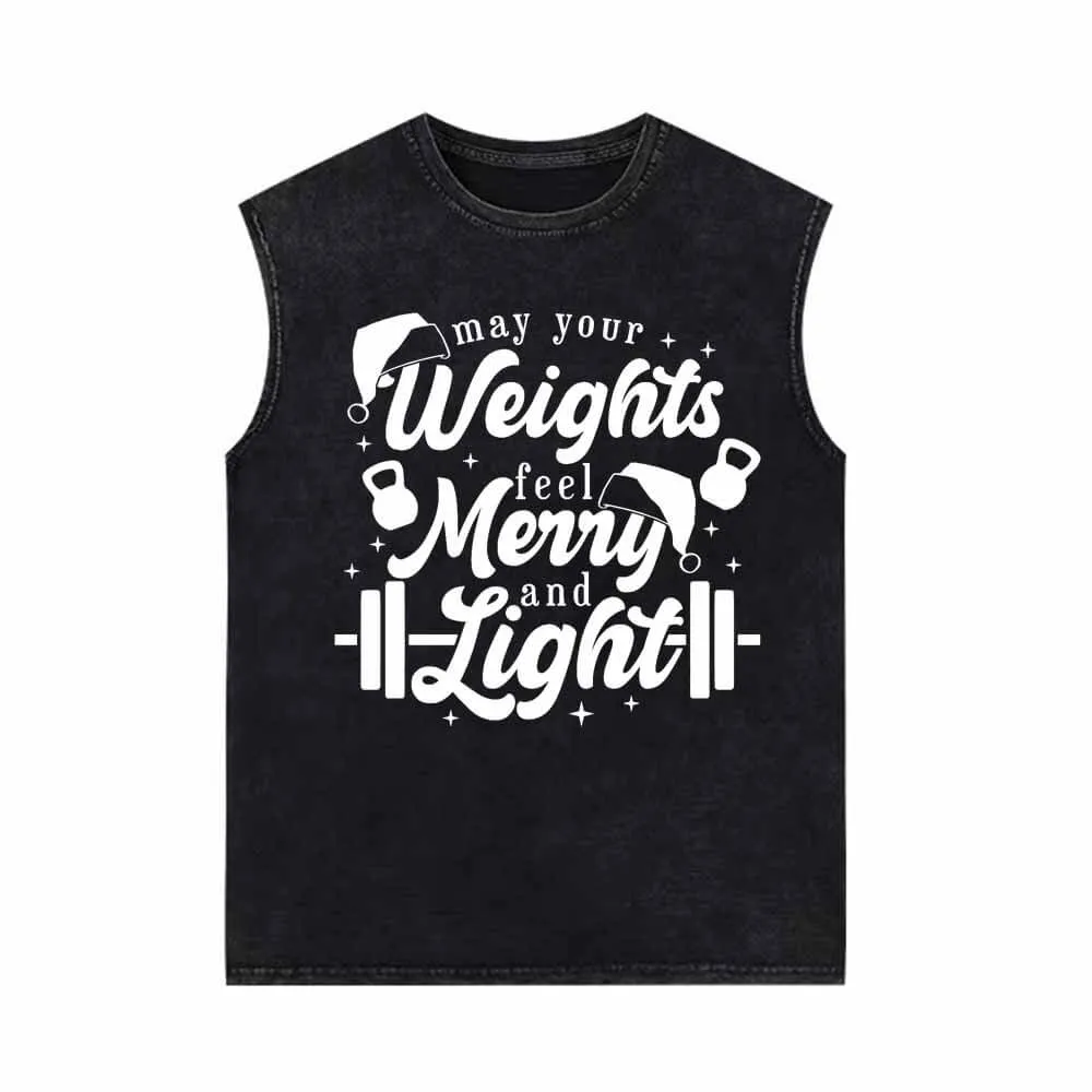 May Your Weights Feel Merry And Light Christmas Vest Top